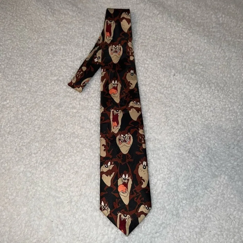 2 Vintage Looney Tunes Tasmanian Devil Ties Taz